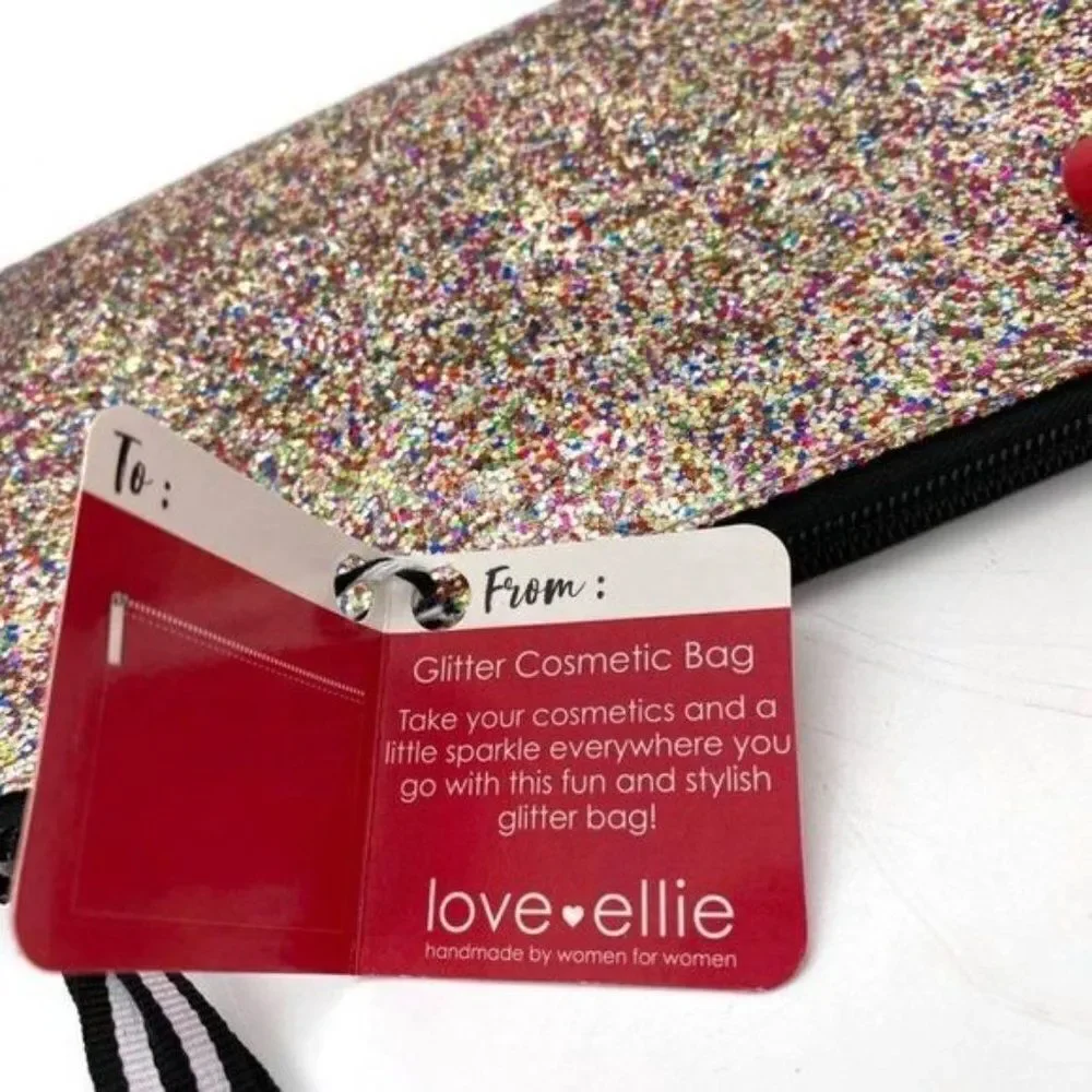 Onxy Glitter Cosmetic Bag New